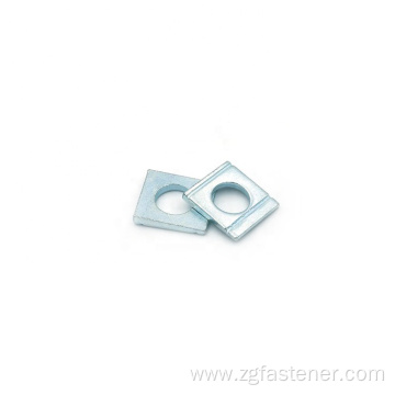 Blue white zinc square washers